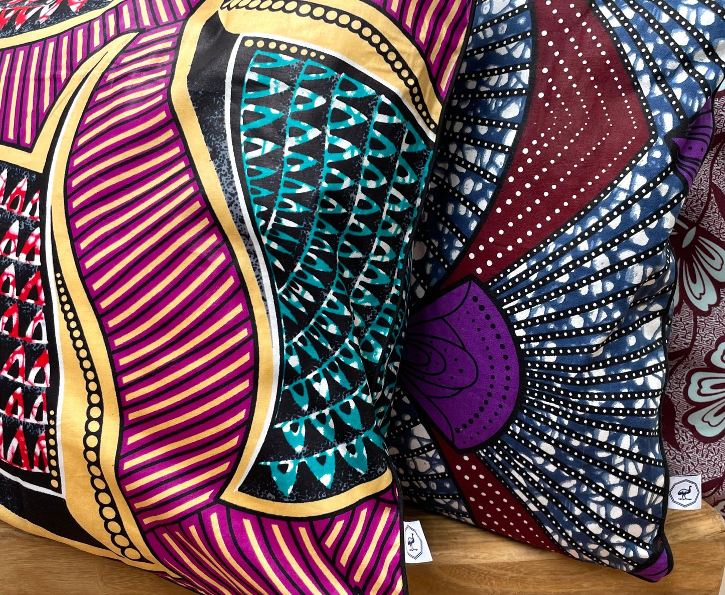 Ethnic cushion cover - Wax multicolored - WIMBI