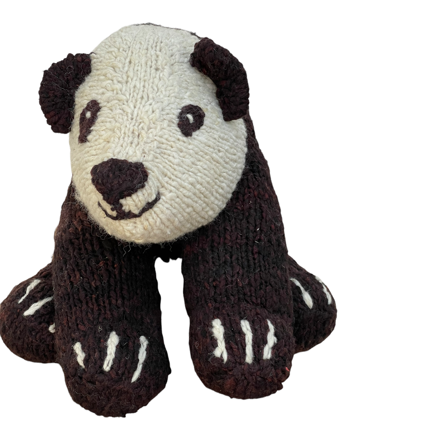 Eco-responsible handmade organic wool plush - Doudou bear XL - SCHUMAN - Kenana Knitters